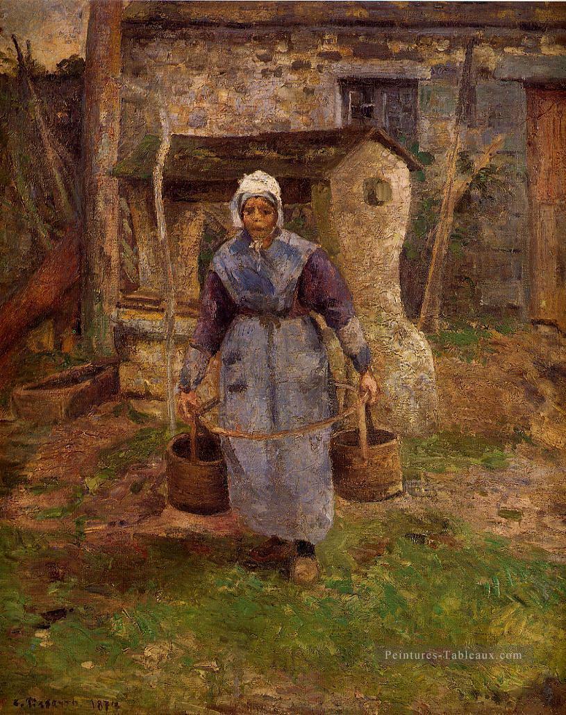 mère presle montfoucault 1874 Camille Pissarro Peintures à l'huile